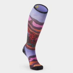 Alternative view of Women's Ski Floral Field Print Over The Calf Socks