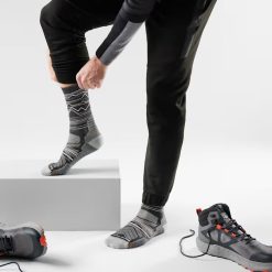 Alternative view of Hike Mountain Range Pattern Crew Socks