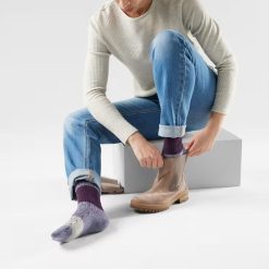 Alternative view of Women's Everyday Color Block Cable Crew Socks