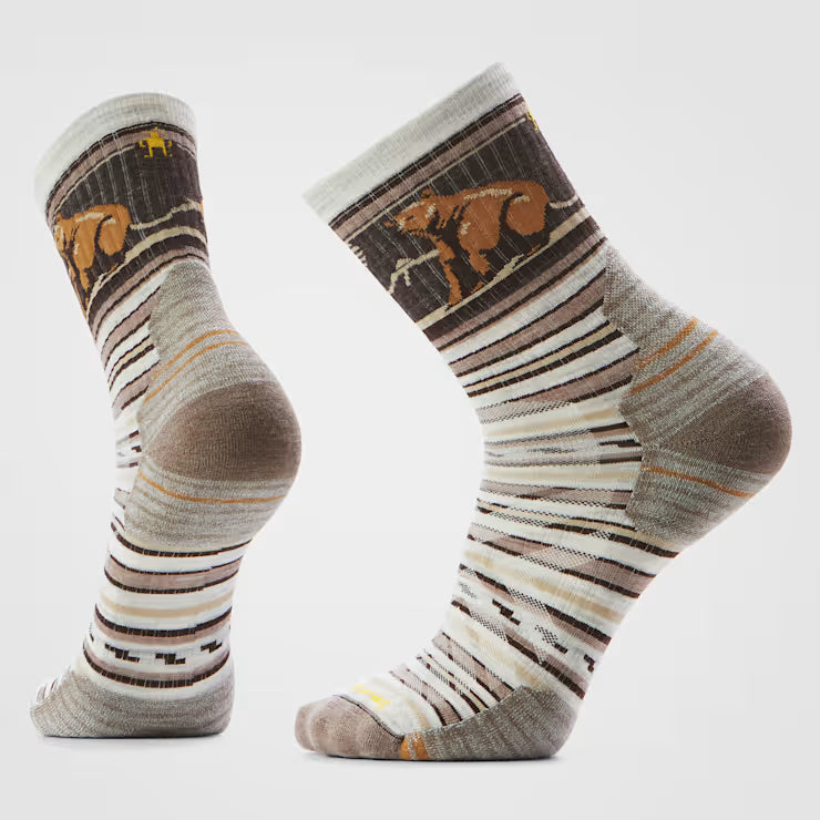 Hike Bear Stripe Mid Crew Socks