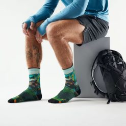 Alternative view of Hike Trail Trekker Print Crew Socks