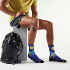 Alternative view of Hike Mountain Myth Print Crew Socks