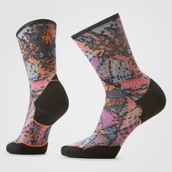 Women's Trail Run Triangle Prism Print Crew Socks