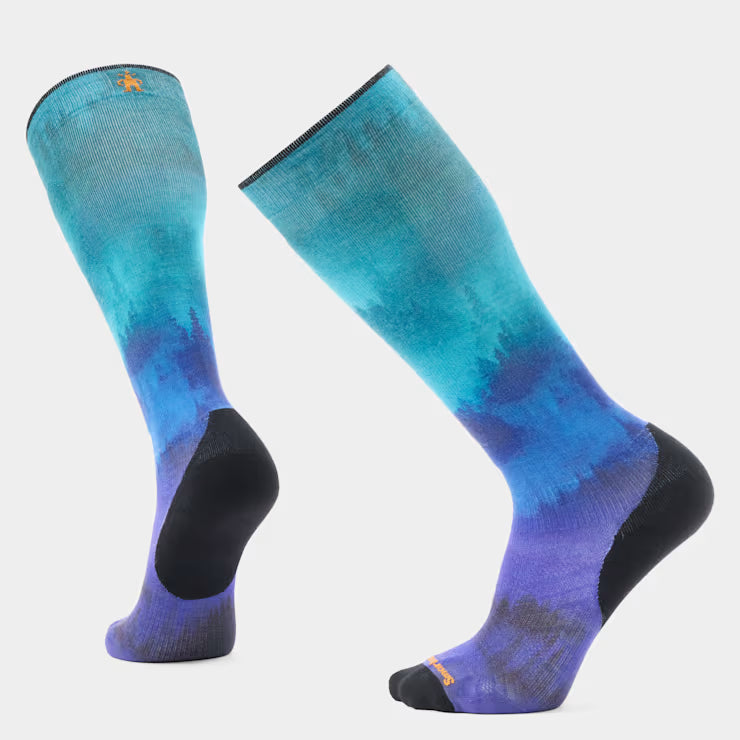 Ski Compression Print Over The Calf Socks