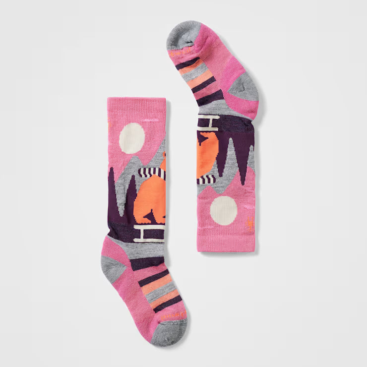 Kids' Ski Sleigh Bear Over The Calf Socks