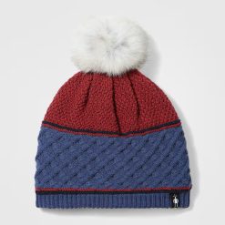 Alternative view of Cable Knit Colorblock Pom Beanie