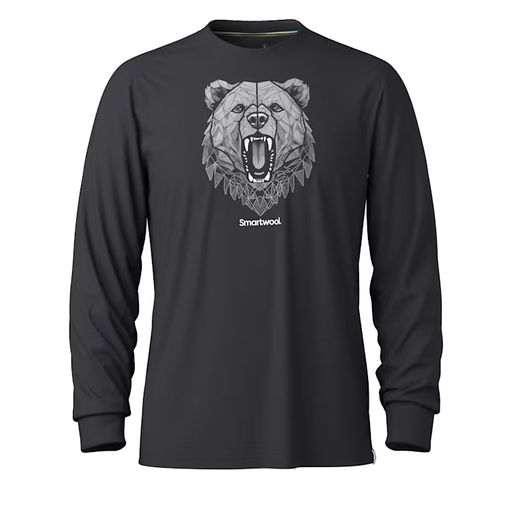 Geometric Bear Long Sleeve Graphic Tee - Image 2
