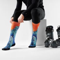 Alternative view of Ski Winter Haze Print OTC Socks