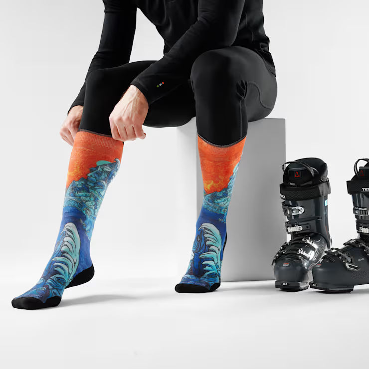 Ski Winter Haze Print OTC Socks - Image 2