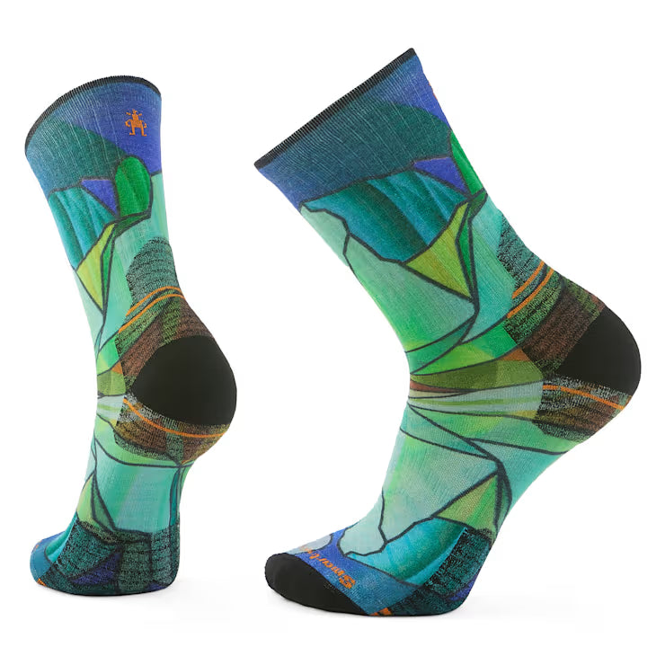 Hike Mirror Mountain Print Crew Socks