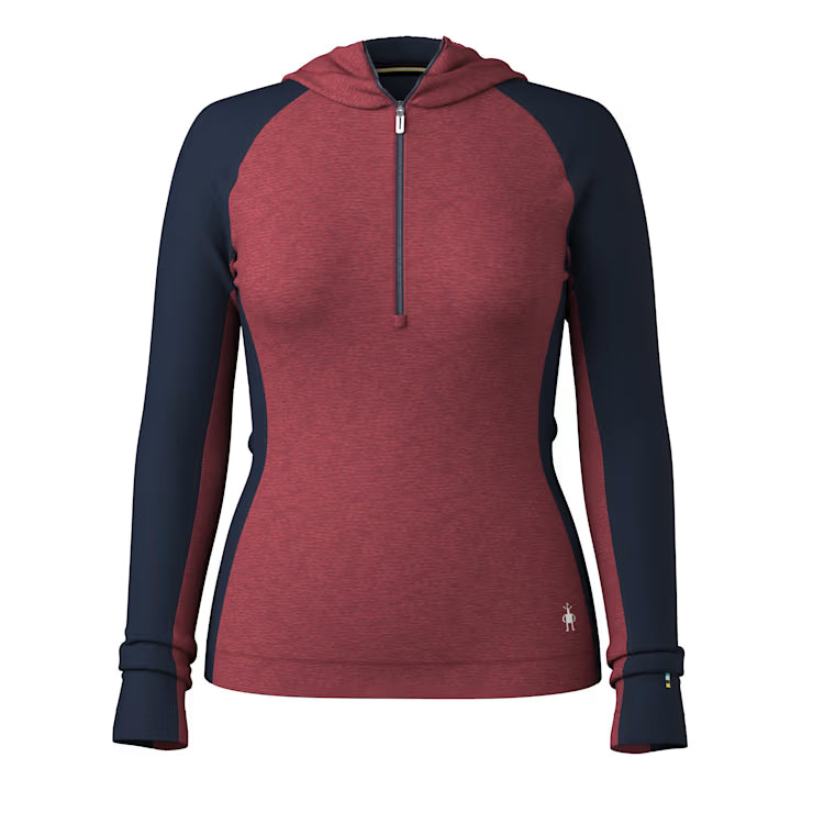 Women's Classic Thermal Merino Base Layer 1/2 Zip Hoodie - Image 2