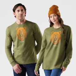 Geometric Bear Long Sleeve Graphic Tee