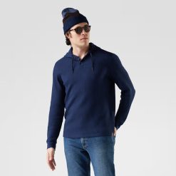 Men's Waffle Henley Hoodie