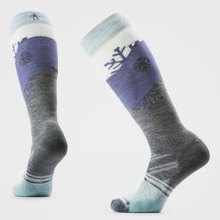 Women's Ski Snowpocalypse Pattern Over The Calf Socks