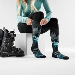 Alternative view of Women's Ski Alpine Auroras Over The Calf Socks