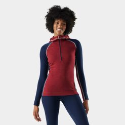 Women's Classic Thermal Merino Base Layer 1/2 Zip Hoodie