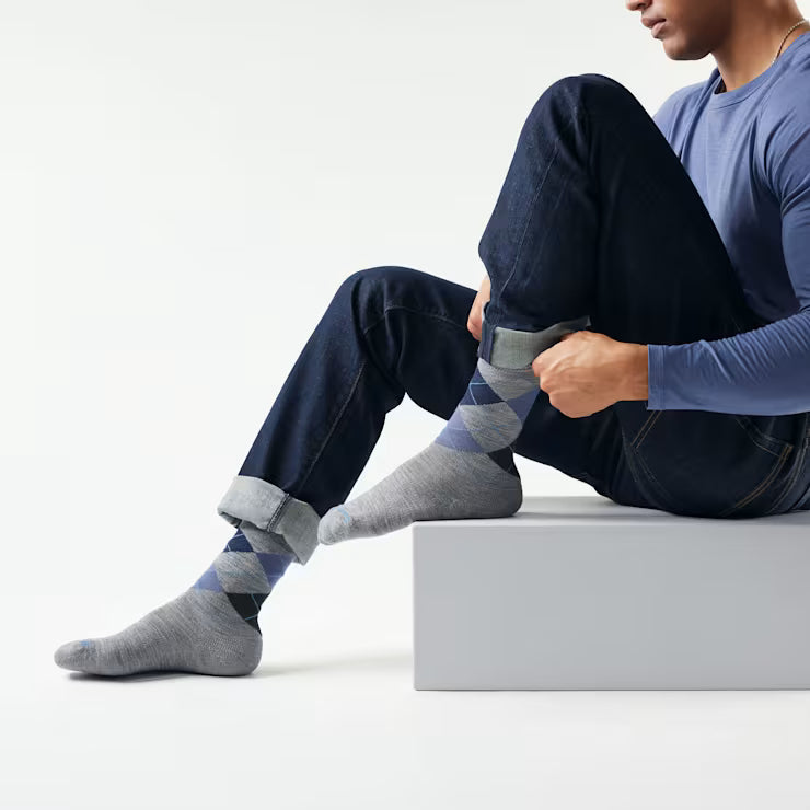 Everyday Diamond Jim Argyle Crew Socks - Image 2