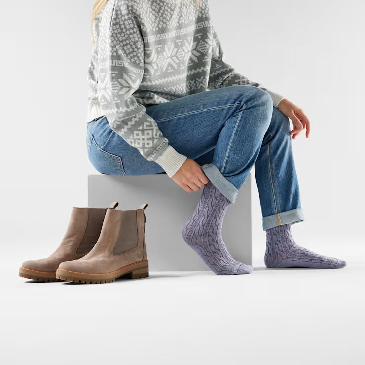 Women's Everyday Cable Crew Socks - Image 2
