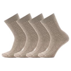 Everyday Cable Crew Socks 4-pack