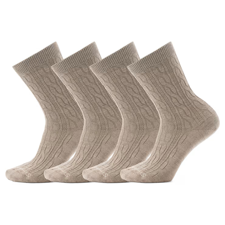 Everyday Cable Crew Socks 4-pack