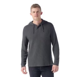 Men's Waffle Henley Hoodie